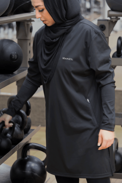 Manzil Modest Active Top - Black