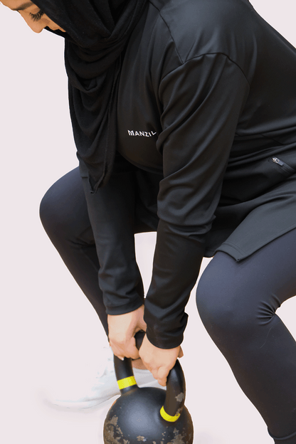 Manzil Modest Active Top - Black