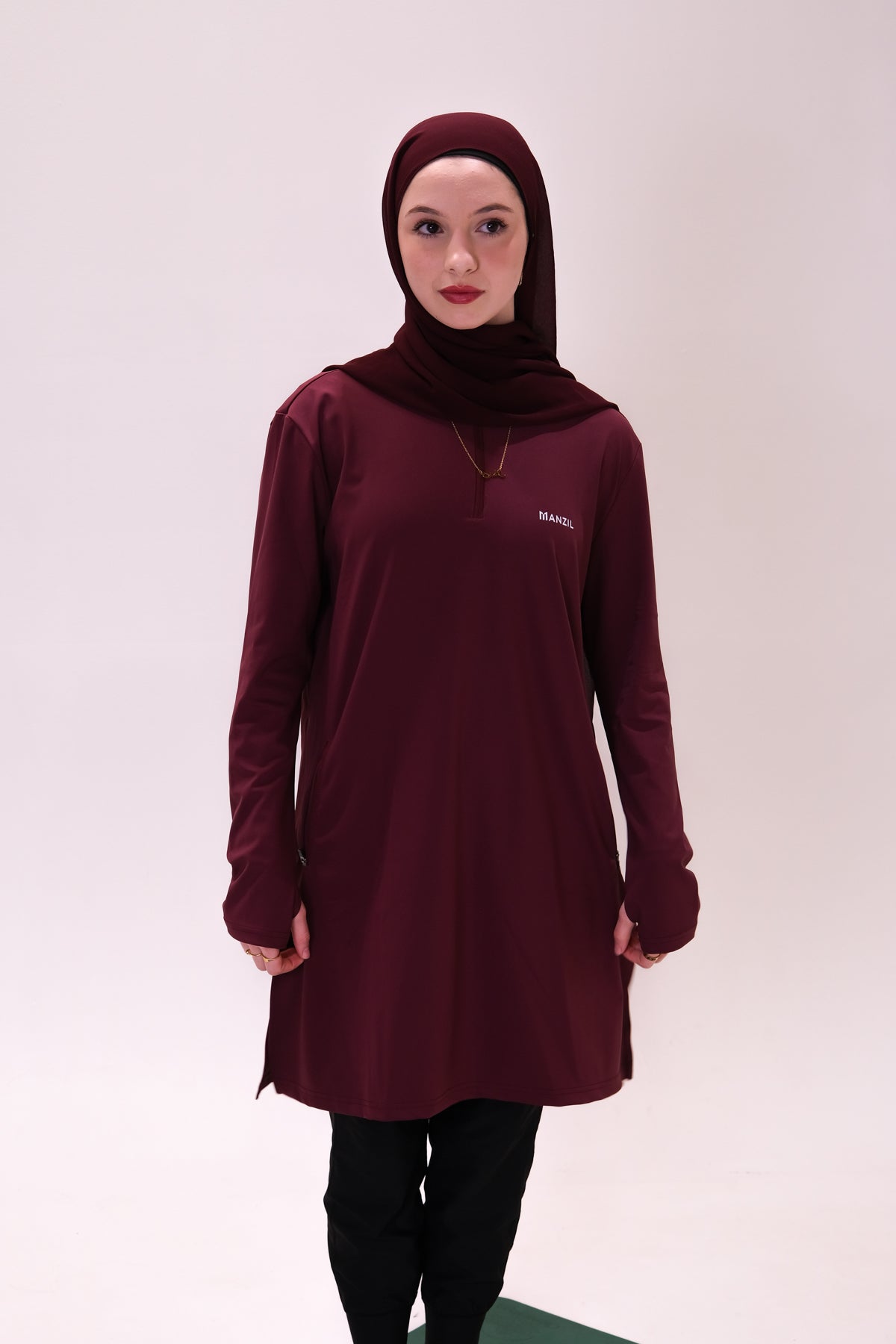 Image of a Islamic woman wearing modest clothing.